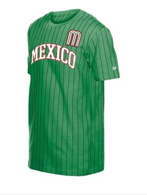 Mexico Baseball New Era Youth World Baseball Classic 2026 Pinstripe T-Shirt